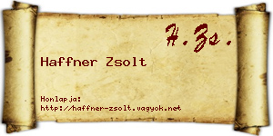Haffner Zsolt névjegykártya